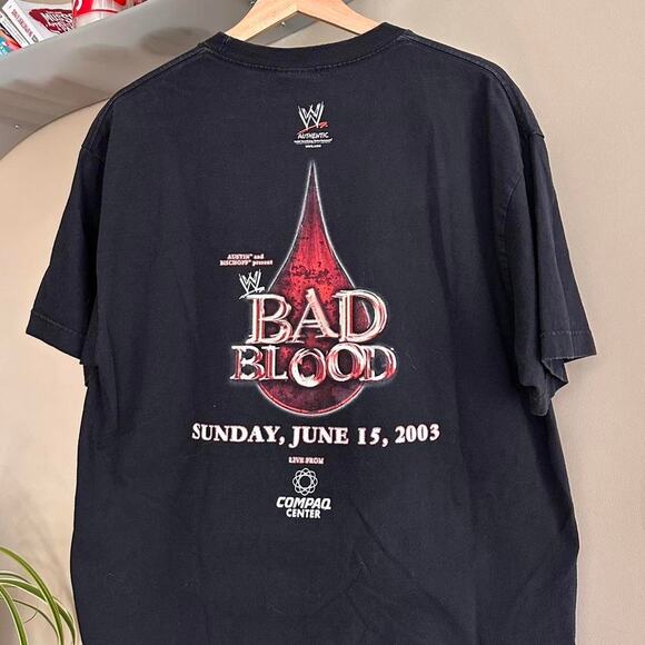 Vintage WWE Bad Blood Kevin Nash Vs Triple H Shirt - Picture 7 of 8